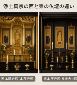 浄土真宗の西と東の仏壇の違いとは？｜小さな自宅葬・家族で「つくる」お葬式 おくり火